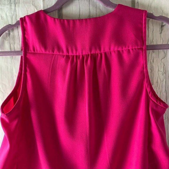 J.CREW Women's Size 2 Sleeveless V-Neck Fuchsia Tank Top Style#B8936 - Picture 5 of 9